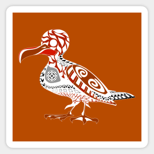 sunset seagull pattern ecopop Sticker